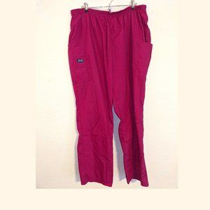 2x Cherokee Elastic Waist Scrub- Fuschia